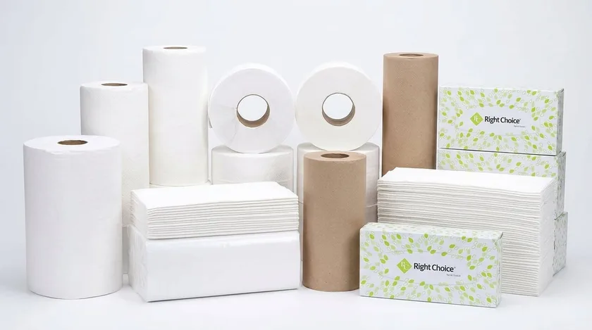 Paper towel roll, jumbo tissue roll, multifold towels and facial tissue