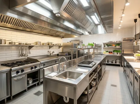 Commercial restaurant kitchen